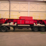 Beförderung der  Lokomotivbrücken ТМЭЗ-003